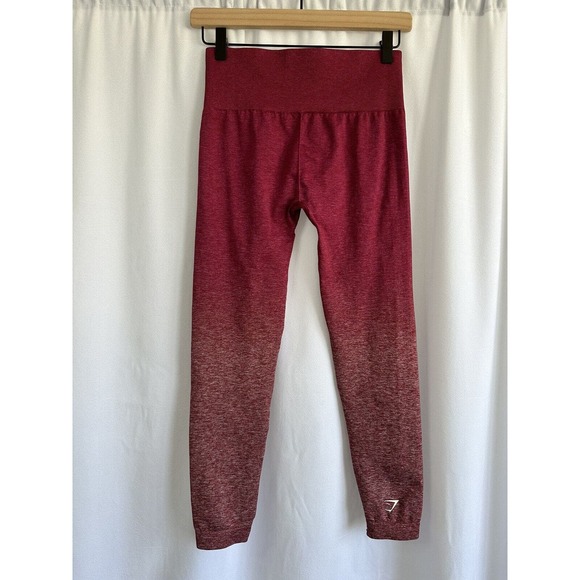 Gymshark Adapt Ombre Seamless Leggings Maroon Burgundy Women's Size XS - Picture 4 of 5